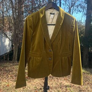 J. Crew Velvet Women's Green Blazer Size 12P